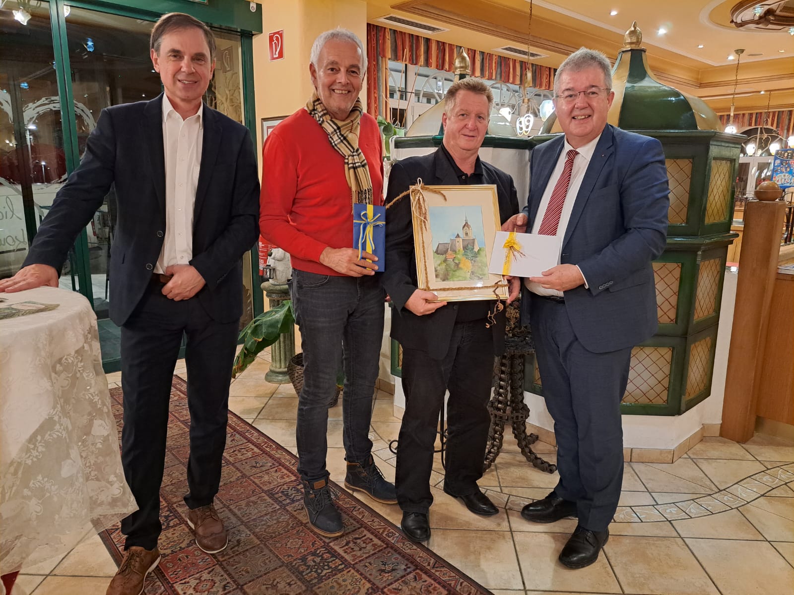 Stadtamtsleiter Hubert Madrian, Alexander Benedikt, Wolfgang Spielberger und Bürgermeister Walter Zemrosser (von links)